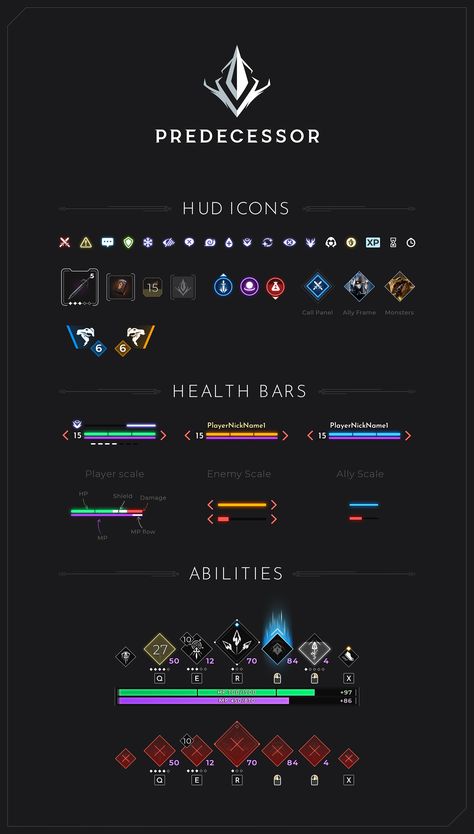 Predecessor - UI & HUD design :: Behance Game Inventory Ui, Hud Design, Game Icon, User Interface Design, Heart And Soul, Game Ui, Design Project, User Interface, Ui Design