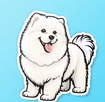 Diy Pop Up Cards, Japanese Spitz, White Dog, Cute Pet, Personal Space, Dog Stickers, White Dogs, Pop Up Cards, Waterproof Stickers