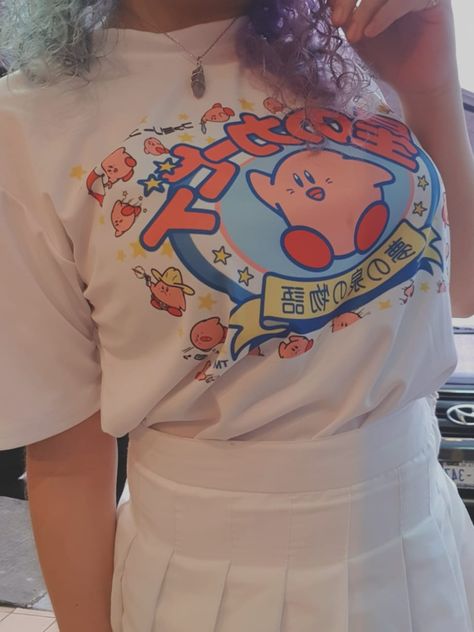 #soft #egirl #kirby #white #pink #aesthetic #videogames #gamergirl #games #cute Kirby Outfit Aesthetic, Gamergirl Aesthetic Outfits, Gamer Outfits Girl, Kirby Clothing, Gamer Outfits Aesthetic, Gamer Girl Aesthetic Outfits, Kirby Clothes, Kirby Outfit, White Pink Aesthetic