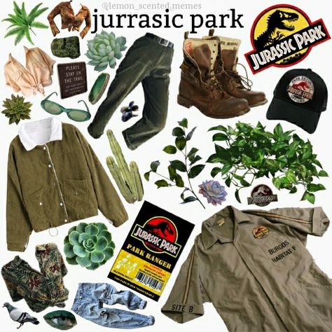 Jurrasic Park Outfit Ideas, Wildlife Biologist Aesthetic Outfit, Dinosaur Aesthetic Outfit, Paleontologist Aesthetic Outfit, Jurassic Park Inspired Outfit, Park Ranger Aesthetic Outfit, Jurassic Park Aesthetic Outfit, Dinocore Aesthetic Outfits, Paleontologist Aesthetic