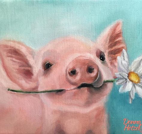 Cute Pig Painting, Pig Paintings, Mexican Paintings, Pig Painting, Paint Stencil, Pig Illustration, Realistic Oil Painting, Abstract Art Poster, Pig Art