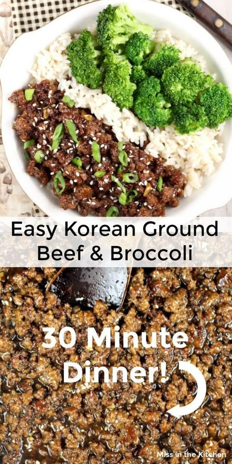 Korean Ground Beef And Broccoli, Ground Beef And Broccoli, Korean Ground Beef, Ground Beef Stroganoff, Beef Broccoli, Healthy Ground Beef, Ground Beef Recipes Healthy, Beef And Broccoli, Strawberry Jello