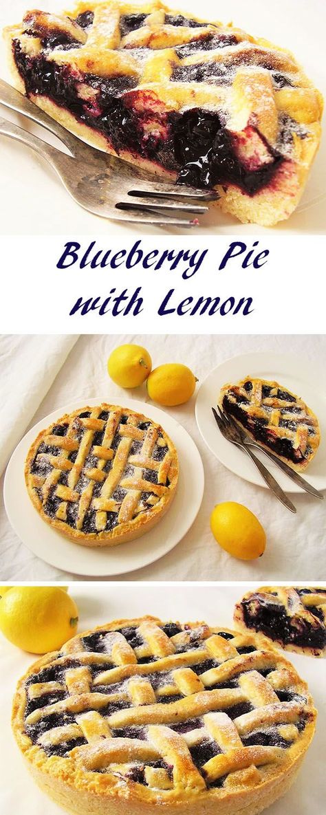 Lemon Blueberry Pie, Desserts Lemon, Lattice Pie, Fruit Pies, Blueberry Pie, Blueberry Recipes, Lemon Pie, Sweet Pie, Pie Dessert