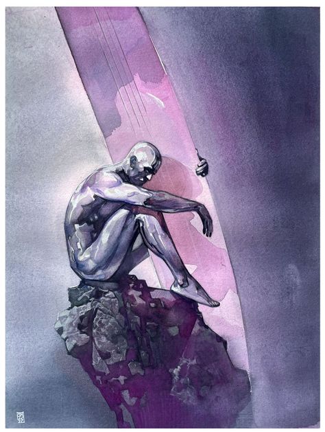 Alex Maleev, Silver Surfer Comic, Surfer Art, Drawing Superheroes, Pressed Paper, Comic Book Artwork, Marvel Artwork, Marvel Comics Wallpaper, Marvel Comic Character