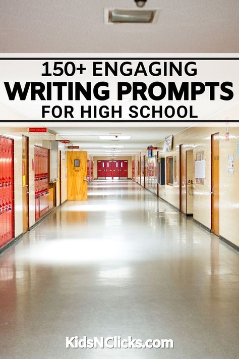 Click through to the blog for 150+ engaging writing prompts for high school students! These are creative writing prompts for high school students that will tap into their imagination and challenge their abilities. The creative writing prompts for high school children can also be used as part of their daily journaling pages as periods of reflection. All the details inside! Quick Write Prompts High School, Writing Prompts For High School, Advice For Students, High School Help, Fun Writing Prompts, Composition Ideas, High School Reading, Creative Writing Classes, College Admission Essay