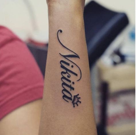 Name Tattoos Nikita Name Tattoo, Unique Name Tattoos Design, Wife Name Tattoo For Men On Arm, Name Tattoos For Men, Name Tattoos For Girls, Tattoo Name Fonts, Tattoo Font For Men, Names Tattoos For Men, Tattoos With Kids Names