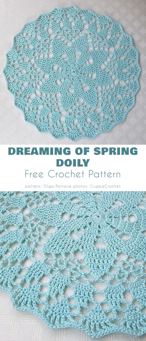 Dreaming of Spring Doily Oblong Crochet Doily Free Pattern, How To Make Doilies, Crochet Doilies Free Pattern Easy Oval, Crochet Ideas For Spring, Crochet Doily Free Patterns, Large Crochet Doily Pattern Free, Table Cloth Crochet Pattern Free, Dollies Crochet Free Pattern, Crochet Table Mats Free Patterns