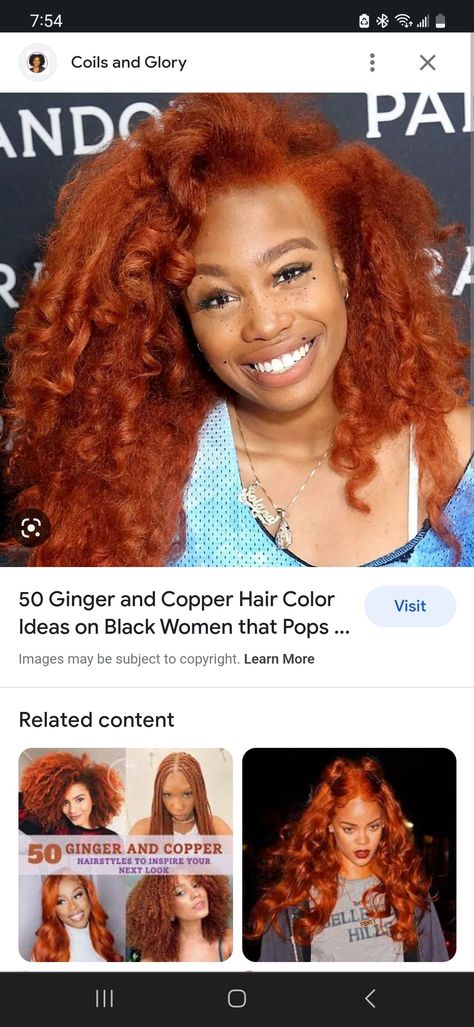 Burgundy Copper Hair, Copper Hair On Black Women, Auburn Copper Hair, Beautiful Natural Hair, Copper Hair Color, Copper Red, Copper Hair, Auburn, Natural Hair