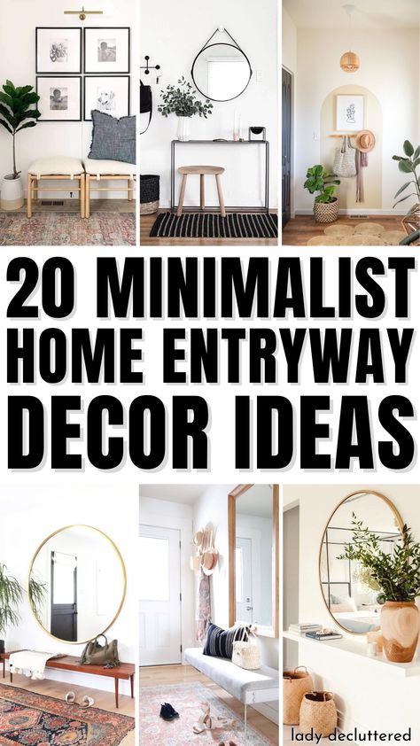 20 Minimalist Home Entryway Decor Ideas Fireplace Bedroom Decor, White Entry Table, Hall Table Decor, Apartment Entrance Decor, Entrance Ideas Entryway, Fireplace Bedroom, Minimalist Entryway, Entryway Decor Ideas, Home Entryway