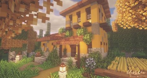 Minecraft Ravine, Yellow Minecraft, Minecraft Cow, Minecraft Homes, Tips Tiktok, Aesthetic Minecraft, Minecraft Aesthetic, Tiktok Art, Colors Of Summer