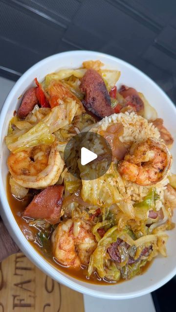 Lee M.Ed on Instagram: "Spicy Cabbage w/ Smoked Sausage & Cajun Shrimp! As always step by step process in my highlights! Detailed RECIPE link in bio!!!!!!! How do you like yours? Rice or No Rice????? #spicycabbage #shrimpcabbage #cabbgelovers" Spicy Bowl Recipes Ingredients, Cabbage Gumbo, Cabbage With Sausage Recipes, Cabbage Shrimp Sausage Recipe, Cajun Cabbage And Sausage, Cabbage And Shrimp Recipes, Cabbage With Shrimp And Sausage, Sausage Cabbage Recipes, Cabbage Soup Sausage