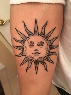 Earthy Sun Tattoo, Sun Tattoo Face, Vintage Sun Tattoo, Mexican Sun Tattoo, Argentina Sun Tattoo, Sun Tattoo With Face, Sun With Face Tattoo, Sun Face Tattoo, Sun With Face