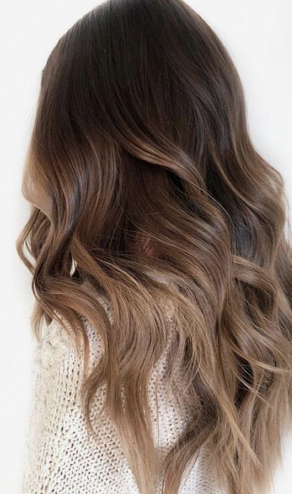 Brown Hair With Shadow Root Highlights, Brunette With Light Balayage, Light Brown Hair Boliage, Layered Brunette Balayage Hair, Brown Hair Color Melt, Champagne Brunette Hair, Lived In Brunette Balayage Straight, Partial Balayage Medium Length, Brunette Balayage Ombre Hair