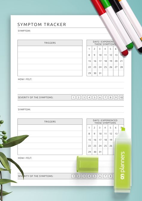 This tracker will contain what symptoms you experienced, what caused them, and how you felt at the time of their activity. Using Symptom Tracker Printable will be useful in a variety of situations, from tracking your well-being to providing information about your health to your doctor. Sections available in this template: Symptom,; Triggers,; Days I Experienced These Symptoms,; How I Felt,; Severity Of The Symptoms,. Time Block Planner, Symptom Tracker Printable, Symptoms Tracker, Block Planner, Symptom Journal, Medical Printables, Medical Symptoms, 2 Template, Acupuncture Clinic