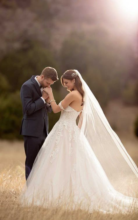 D2605 Lace Ballgown Wedding Dress by Essense of Australia Wedding Dresses Lace Ballgown, Wedding Portrait Poses, Essense Of Australia, Wedding Picture Poses, Pose Fotografi, Australia Wedding, Wedding Photography Styles, Wedding Couple Poses, Wedding Photos Poses