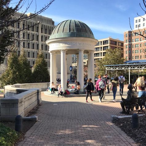 The George Washington University, George Washington University Aesthetic, Washington Dc School Trip, Gw University, Dc School Trip, Dc Aesthetic, Bed Party, College Vision Board, College List