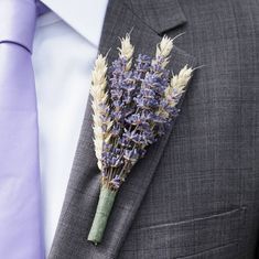 Groom Buttonhole, Lavender Wedding Theme, Dried Flower Wedding, Groom Buttonholes, Lavender Wedding Flowers, Button Holes Wedding, Country Theme Wedding, Sage Wedding, Lilac Wedding