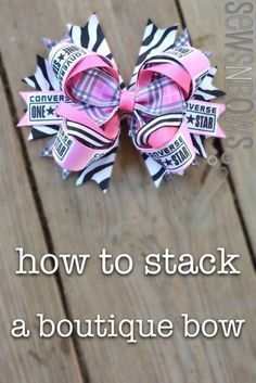 The Right Way to Stack a "Boutique" Bow Hair Bow Instructions, Stacked Hair Bow, Girls Hair Bows Diy, Hair Bow Tutorial, Bows Diy Ribbon, Diy Bows, Bow Tutorial, Boutique Hair Bows, Boutique Bows