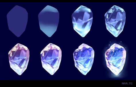 Crystal Tutorial, Crystal Drawing, الفن الرقمي, Digital Art Beginner, Coloring Tutorial, Digital Painting Tutorials, Poses References, Digital Art Tutorial, Art Studies