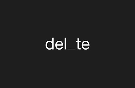 This design is creative because the second e was deleted in the word delete. #identity #other Word As Image, Typographie Logo, Logo Word, Clever Logo, Graphisches Design, Typo Logo, Typographic Logo, Logo Design Typography, Creative Typography