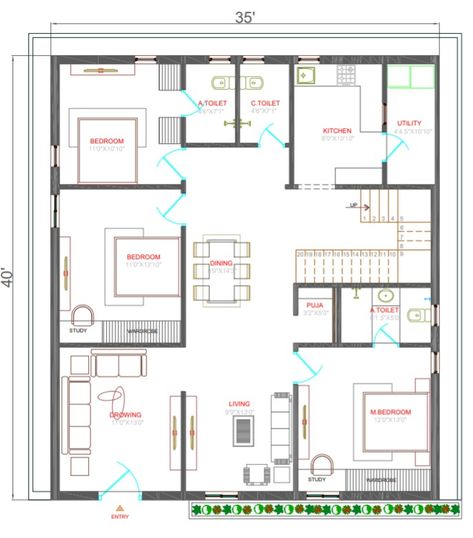 Mini House Plans, Housing Plan, 30x50 House Plans, 20x30 House Plans, A Big House, Budget House Plans, West Facing House, 20x40 House Plans, 30x40 House Plans