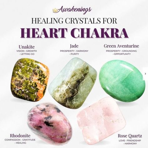 Energy Stones Crystal Healing, Best Healing Crystals, Crystal Healing Chart, Rose Quartz Healing, Crystal Guide, Crystals Healing Properties, Spiritual Crystals, Meditation Crystals, Crystal Healing Stones