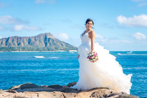 Magic Island Is Our Top Waikiki Wedding Location Hawaiian Vow Renewal, Waikiki Wedding, Grad Pic Poses, Destination Wedding Hawaii, Affordable Destination Wedding, Vows Ideas, Hawaii Ideas, Destination Wedding Cost, Hawaii Destination Wedding