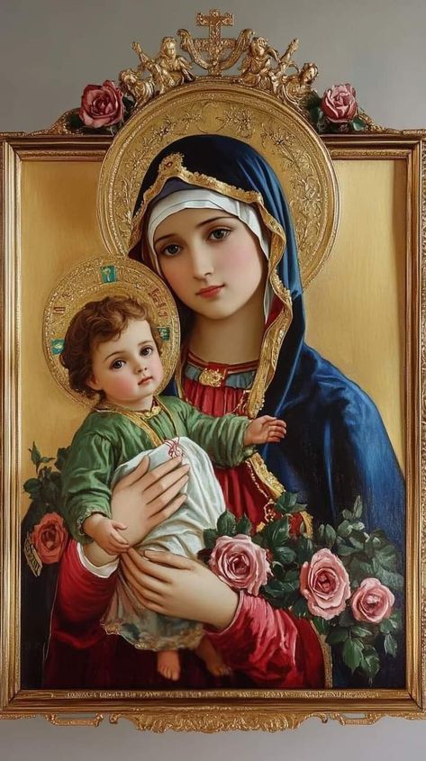 Our Lady Of Miraculous Medal, Wallpaper Mawar, Mother Of Perpetual Help, Mary Jesus Mother, Mother Mary Pictures, Blessed Mother Statue, Motherly Love, Jesus Mother, Virgin Mary Art