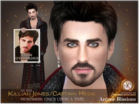 BAkalia's SIM Killian Jones/Captain Hook - ArcaneIllusions TSR only CC Captain Hook Costume, Sims 4 Sims, Kids Winter Hats, Joey Tribbiani, Killian Jones, Magic Eyes, Colin O'donoghue, Sims 4 Cas, Pirate Costume