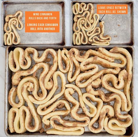 Cinnamon Rolls Halloween, Cinnamon Roll Intestines, Halloween Deserts, Cake Halloween, Dessert Halloween, Food Halloween, Cheese Curds, Cinnamon Rolls Recipe, Halloween Desserts