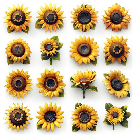 Photo sunflower 3d flowers icons beautif... | Premium Photo #Freepik #photo 3d Sunflower, Instagram Famous, White Background Photo, Small Sculptures, 3d Flowers, Background Pictures, Miniature Art, Premium Photo, High Quality Images