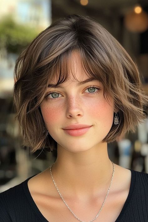 27 French Bob Haircuts to Inspire Your Next Look For Parisian Perfection French Haircuts For Women, Earrings With Bob Haircut, French Bob With Bangs Over 50, Bob Hairstyles For Fine Hair With Bangs, French Women Hair Over 40, Long French Bob With Bangs, Page Boy Haircut Women, French Bobs, French Bob Hairstyles