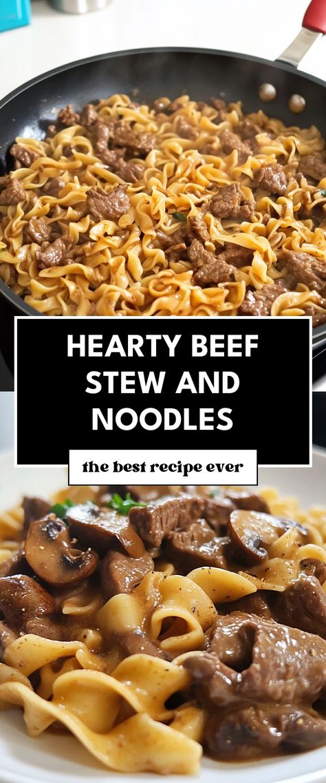 Image for Hearty Beef Stew and Noodles Meals With Beef Stew Meat, Easy Meals With Beef, Beef Stew And Noodles, What To Make With Beef Stew Meat, What To Make With Beef, Meals With Beef, Healthy Beef Stew, Beef Stew Dinner, Beef Stew Healthy