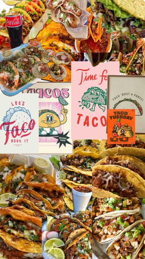 Taco Aesthetic Wallpaper, Taco Aesthetic, Food Collage, Food Yummy, Taco Tuesday, Viral Post, Yum Yum, Aesthetic Food, Aesthetic Wallpaper