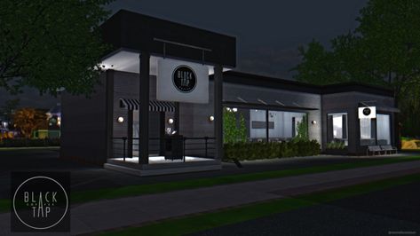 Coffee Bakery, Lotes The Sims 4, Modern Coffee Shop, Furniture Cc, Sims 4 Tsr, Black Taps, Vacation Cabin, Sims 4 Toddler, Sims 4 Mods Clothes