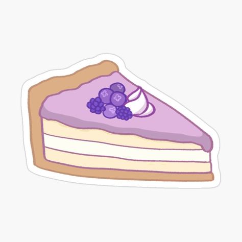 Stickers Cool, Cake Illustration, Preppy Stickers, Homemade Stickers, Bubble Stickers, Tumblr Stickers, Hydroflask Stickers, Food Stickers, Cute Kawaii Drawings