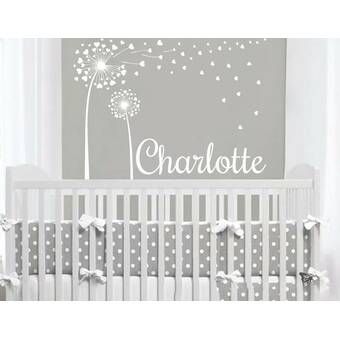 Dandelion Nursery, Dandelion Wall Decal, Cloud Nursery Decor, Vinyl Home Decor, Bible Wall Decals, Name Wall Decor, Clouds Nursery, Flower Wall Decals, Name Wall Decals