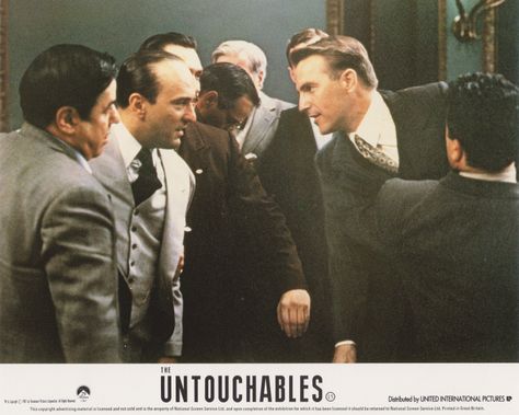 The Untouchables (1987) ~ cinema lobby cards The Untouchables Poster, Gangsta Movies, Cinema Lobby, Eliot Ness, The Untouchables, Charles Martin, Andy Garcia, Long Books, Kevin Costner