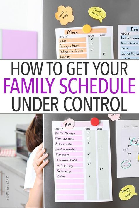 Feeling overstressed and overextended? Get your family schedule under control with these easy tips! Great advice for busy families on how to manage activities and appointments while staying organized. Busy Family Organization, Family Routine, Family Management, Family Activities Preschool, Schedule Board, Family Organization, Organisation Tips, Family Schedule, Thrifty Diy