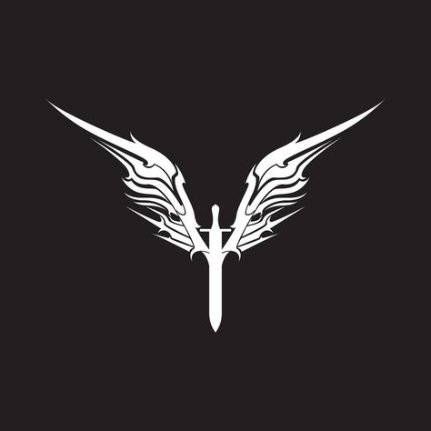 Wings Logo Design Creative, Invictus Logo, Wings Logo Design, Wings Symbol, Logo Wings, Angel Logo, Handwriting Ideas, Character Tattoos, Wings Icon