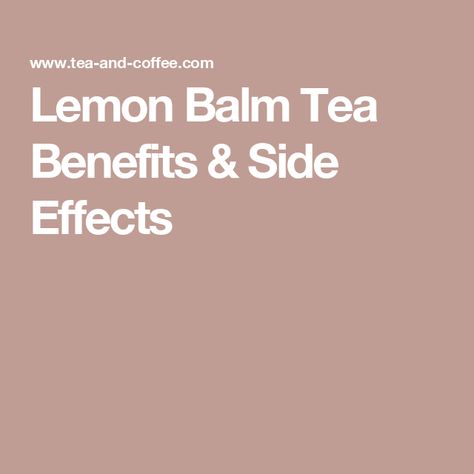 Lemon Balm Tea Benefits & Side Effects Lemon Balm Tea Benefits, Lemon Balm Benefits, Lemon Balm Uses, Lemon Balm Essential Oil, Lemon Balm Extract, Lemon Balm Tea, Lemon Health Benefits, Lemon Uses, Lemon Benefits