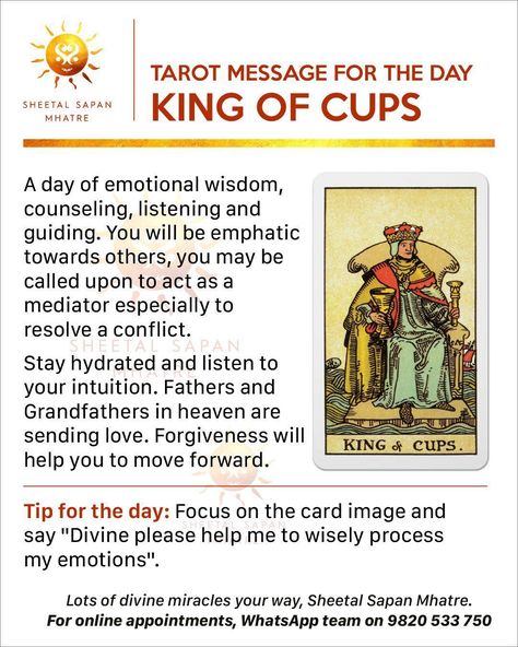 (2) Facebook King Of Cups Tarot Meaning, King Of Cups Tarot, Cups Tarot Meaning, King Of Cups, Cups Tarot, Tarot Meanings, Tarot Card Meanings, Free Content, Tarot Card