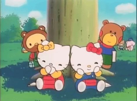 Hello Kitty And Mimi, Kitty And Mimi, Hello Kitty Gif, Kitty Gif, Mimi Birthday, Pixel Gif, Hello Sanrio, Cartoon Clip, Hello Kitty Images