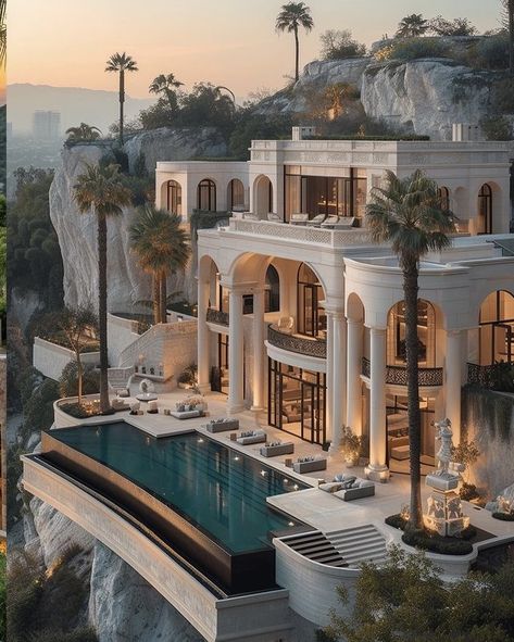 بيوت ملكية, Luxury Poolside, Dream Mansion, Dream Life House, Mega Mansions, Fancy Houses, Modern Mansion, Dream House Rooms, Mansions Luxury