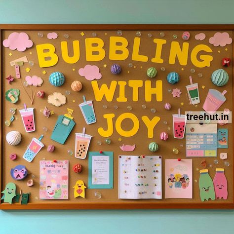 Bubble Tea Bulletin Board Ideas and Boba Door Décor | Bubble Tea Back to School Décor Bubbles Bulletin Board, Tea Bulletin Board, Camping Bulletin Boards, School Bulletin Board Ideas, Bubble Tea Flavors, Space Week, Valentines Day Bulletin Board, Bubble Tea Recipe, Ra Bulletin Boards