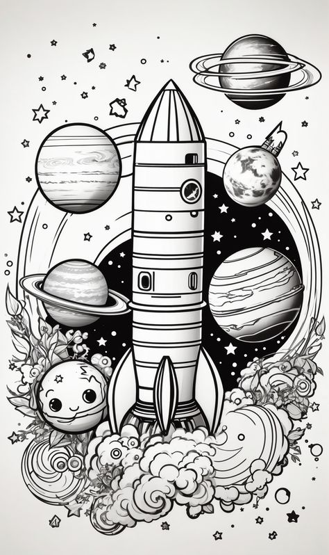 Rocket cartoon outline art is a great way to use your imagination to create a rocket adventure. You can draw your rocket flying through the stars, landing on the moon, or even exploring a new planet. In this post, we will show you some rocket cartoon outline art adventures. Isro Rocket Drawing, Rocket Sketch, Rocket Drawing, Cartoon Outline, Rocket Cartoon, Rocket Flying, Nasa Art, New Planet, Moon Cartoon