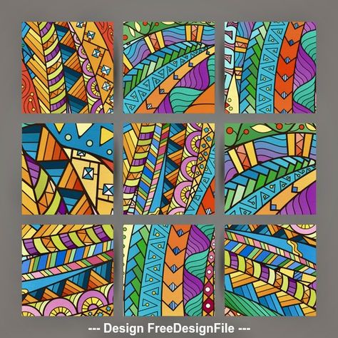 Pattern Drawing Ideas, Patterns Doodle, Modele Zentangle, Village Art, Buddha Canvas, Arte Doodle, Mosaic Inspiration, زجاج ملون, Afrique Art