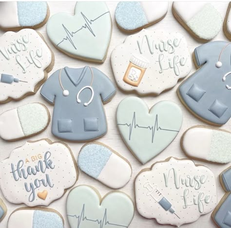 Scrubs Cookies Decorated, Nicu Cookies Decorated, Nurse Sugar Cookies Decorated, Nurses Week Cookies Decorated, Labor And Delivery Cookies, Doctor Cookies Decorated, Nurse Cookies Decorated, Nursing Decorations, Nurses Cookies