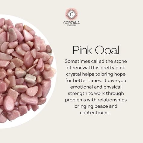 Pink Opal Meaning, Opal Meaning, Making Jewelry For Beginners, Earth Gift, Crystals Healing Properties, Spiritual Crystals, Crystal Energy, Crystal Therapy, Meditation Crystals