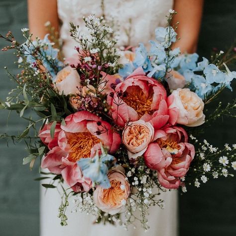 Back Garden Wedding, Peony Bouquet Wedding, Fall Flower Arrangements, Festival Bride, Peony Wedding, Whimsical Wonderland Weddings, Wedding Flower Arrangements, Bouquet Of Flowers, Pretty Wedding